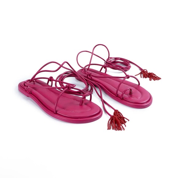 FARM Rio Shoes - Farm Rio Pink Strappy Sandals